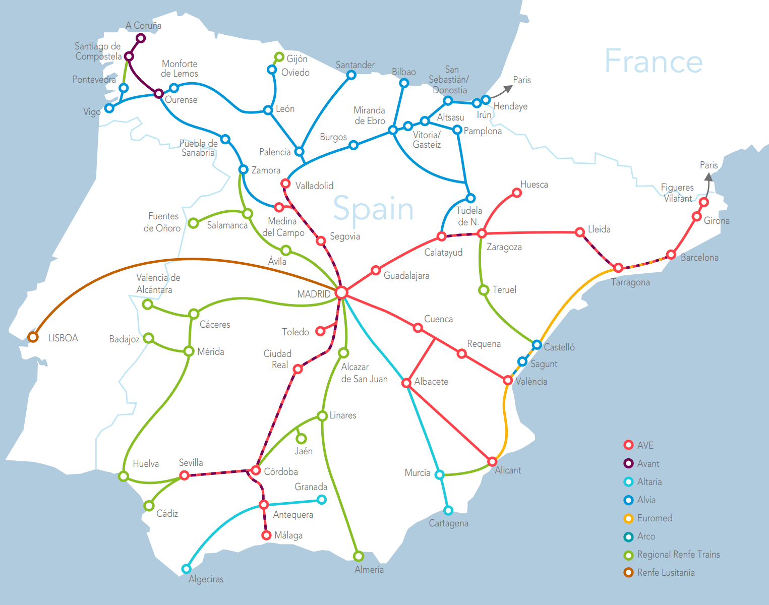 Железная дорога Испании