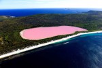 Розовое озеро Хиллер. Озеро Австралия. Достопримечательности Австралии.